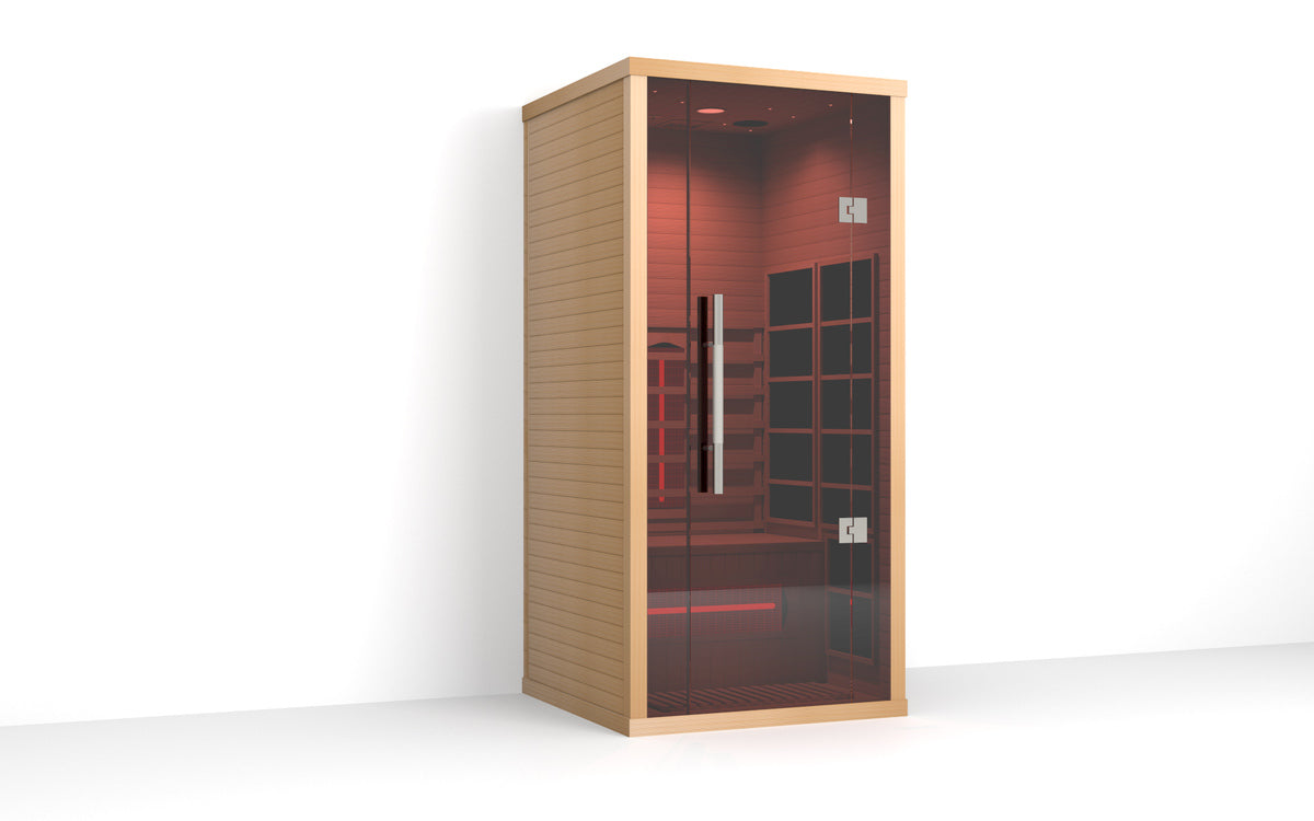 Lumin infrared sauna suited for gyms, spas, and boutique hotel wellness suites