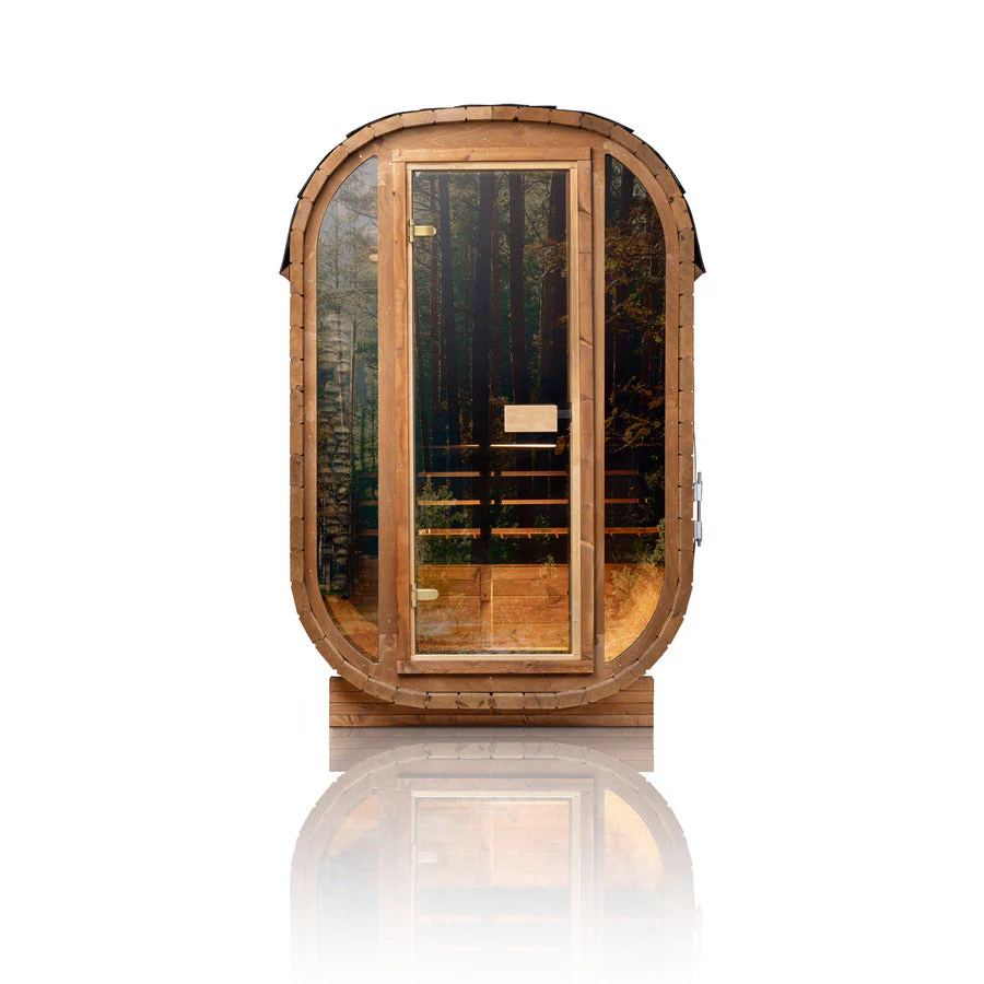 Auris One sauna glass door and entrance detail